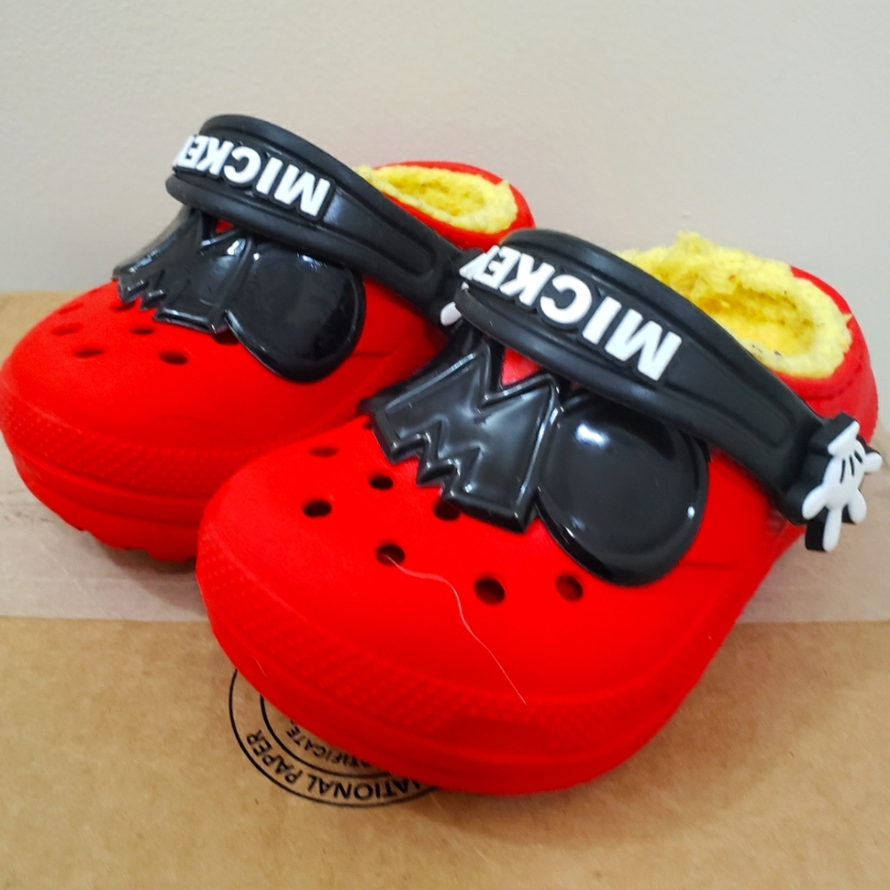 CROCS x Mickey Mouse. Toddler size 5c. Red/ Black/ Yellow